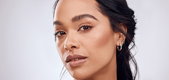 Portrait of woman with beautiful, glowing skin