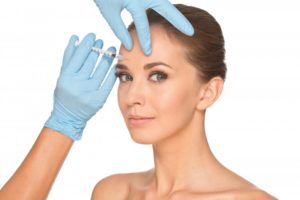 a woman receiving Botox