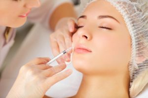 a woman receiving Botox