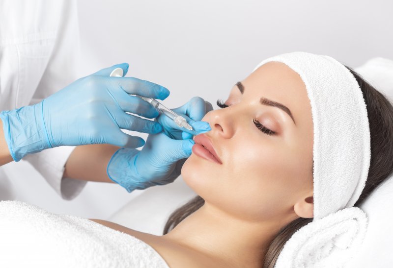 a female patient receiving cosmetic fillers in Ocala