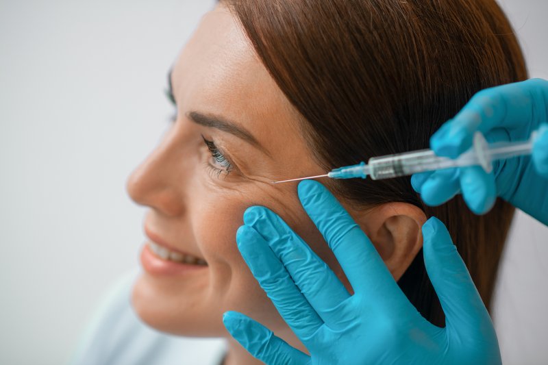 a woman receiving Botox