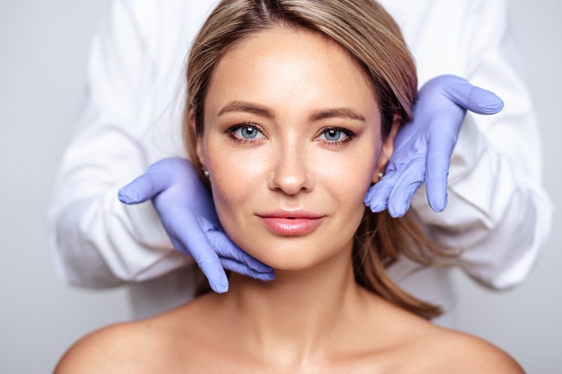 Woman smiling after BOTOX